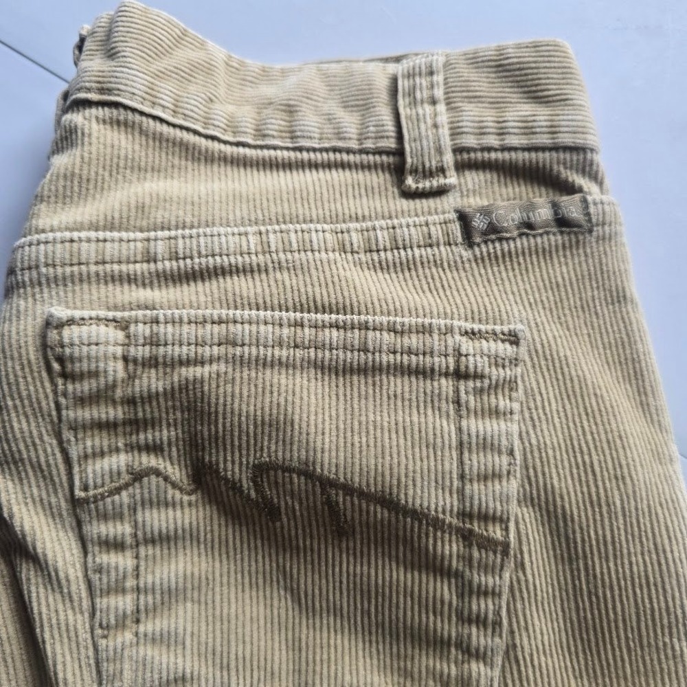 Columbia Corduroy Pants Women 4 Tan Straight Leg Stretch Gorpcore Hiking Utility - Picture 9 of 11